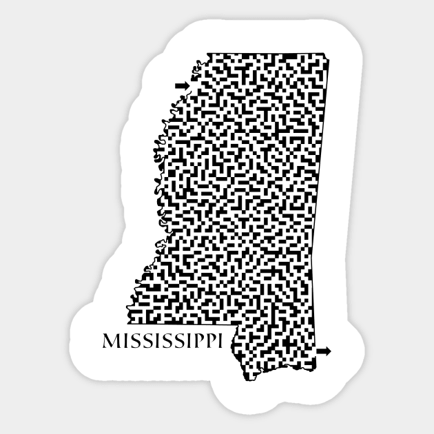 State of Mississippi Maze Sticker by gorff